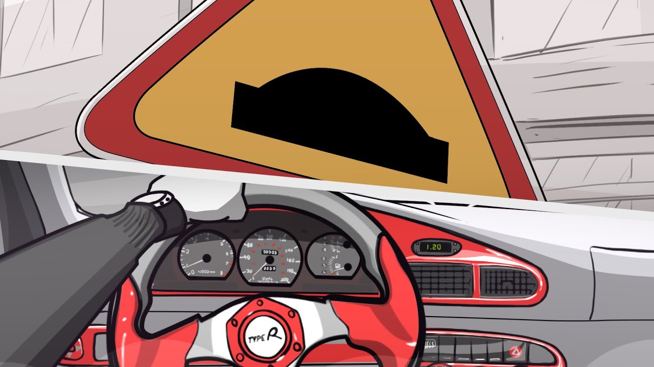Stance Car Vs Nightmare! - Funny Road Bump Moment [ SHORT ANIMATION ]