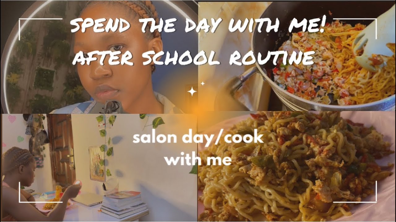 A Day In The Life|After school routine|salon day|Dinner| #foodie#food#mycollege#unilife
