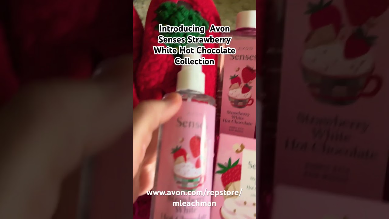Avon senses, strawberry white chocolate collection #avon #avonbeauty #ChristmasGiftIdeas #avonrep