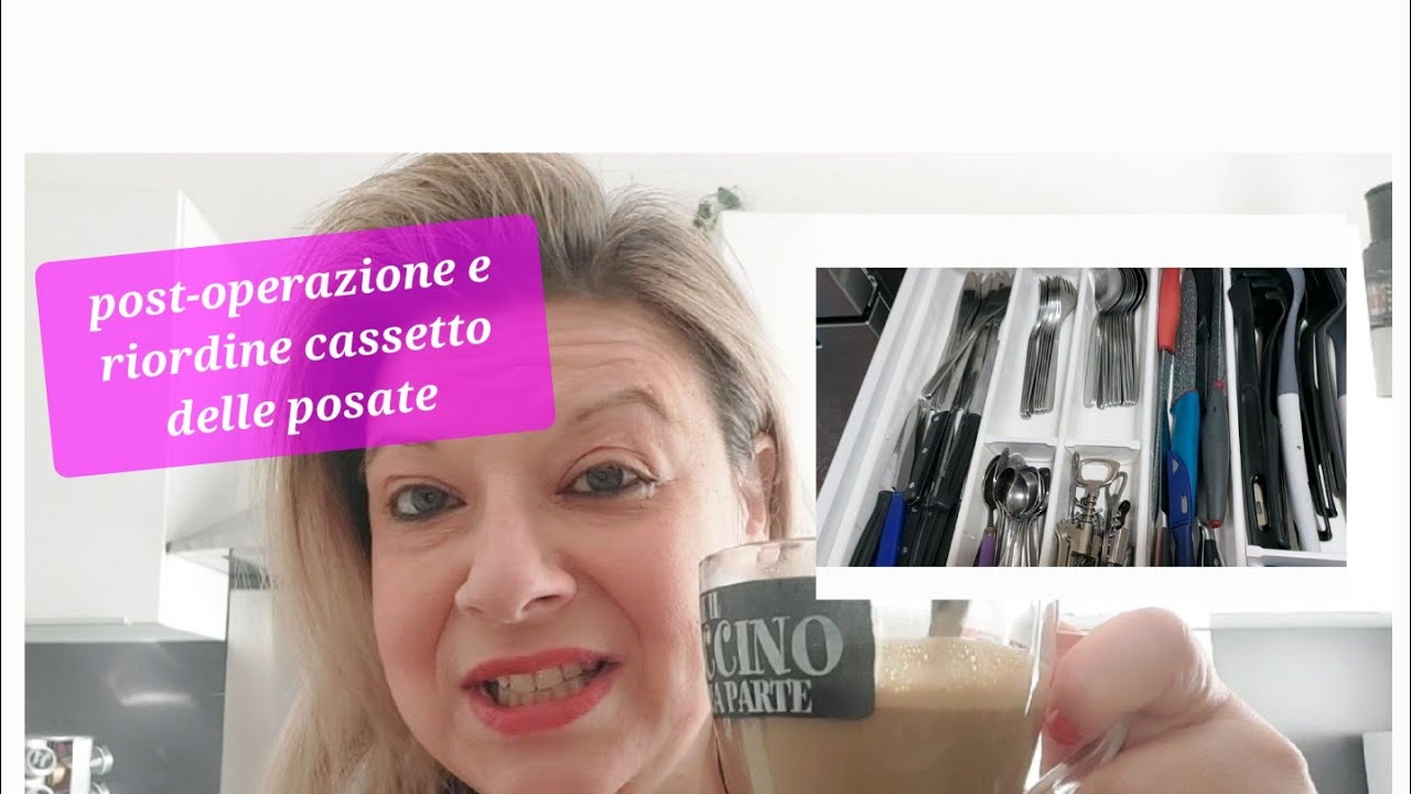 #postoperazione #posate#brca2#pulizie     post-operazione e pulizia cassetto posate!!