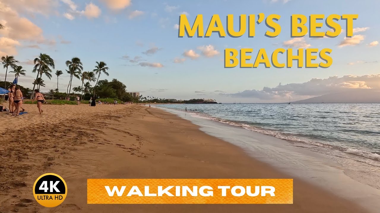 MAUI'S Best Beaches Walking Tour in 4k Hawaii