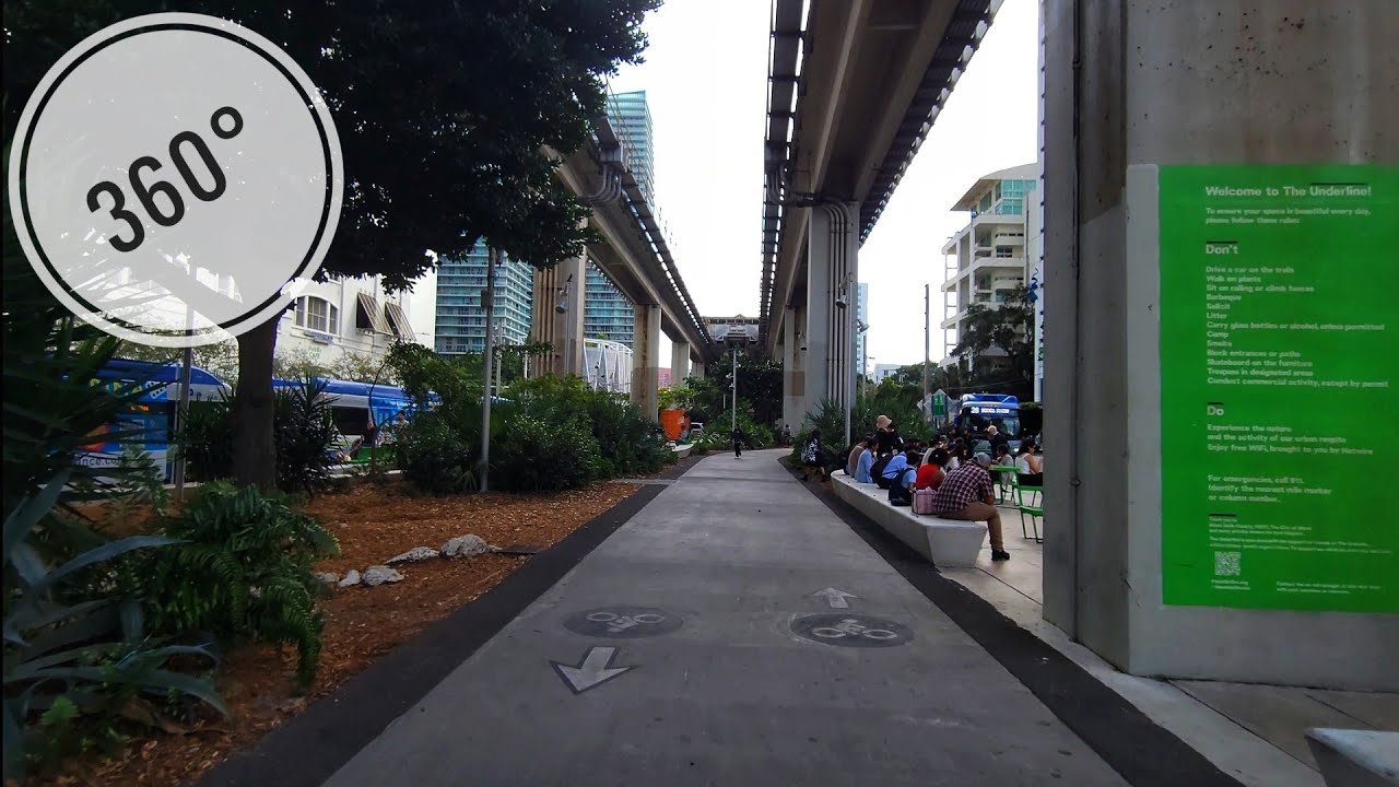 360° The Underline Tour Part 1 , Winter Cycling Virtual Travel Tour , Miami FL , February 2026