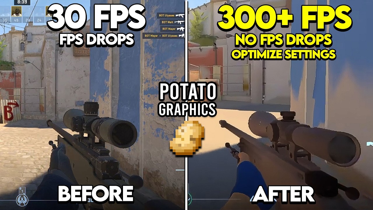 CS2 Potato Graphics Settings &ndash; Maximum FPS Boost for Low-End PC (2026 Guide)