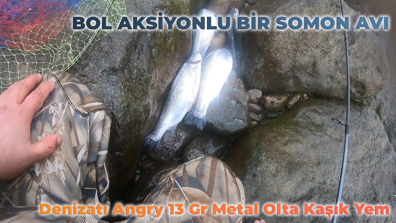 Yeni Kaşık ile Bol Aksiyonlu Bir Somon Avı | Trabzon Somon Avı