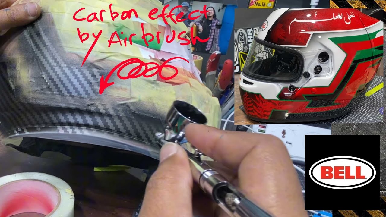 Most Realistic make carbon fiber by airbrush | Step-by-Step Custom Paint Tutorial 👑😍😍✅