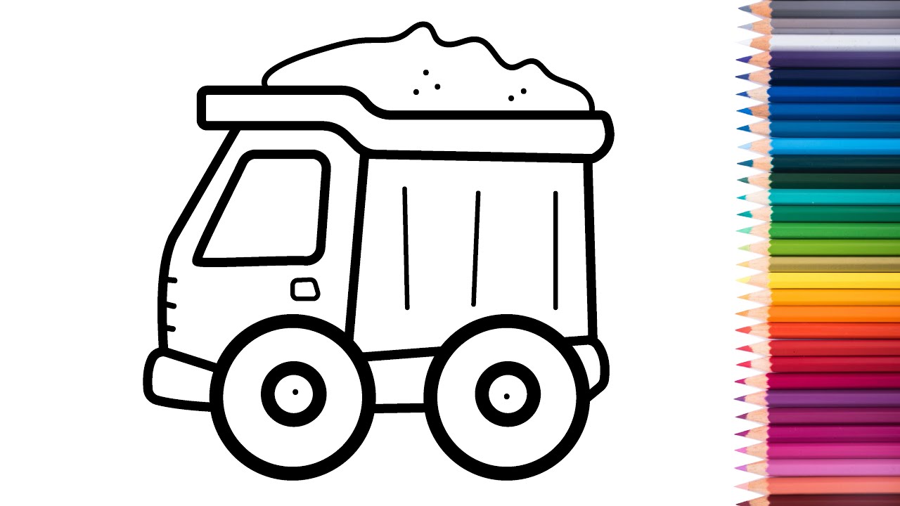Як намалювати машину вантажівку / малювання для дітей / How to draw a car truck