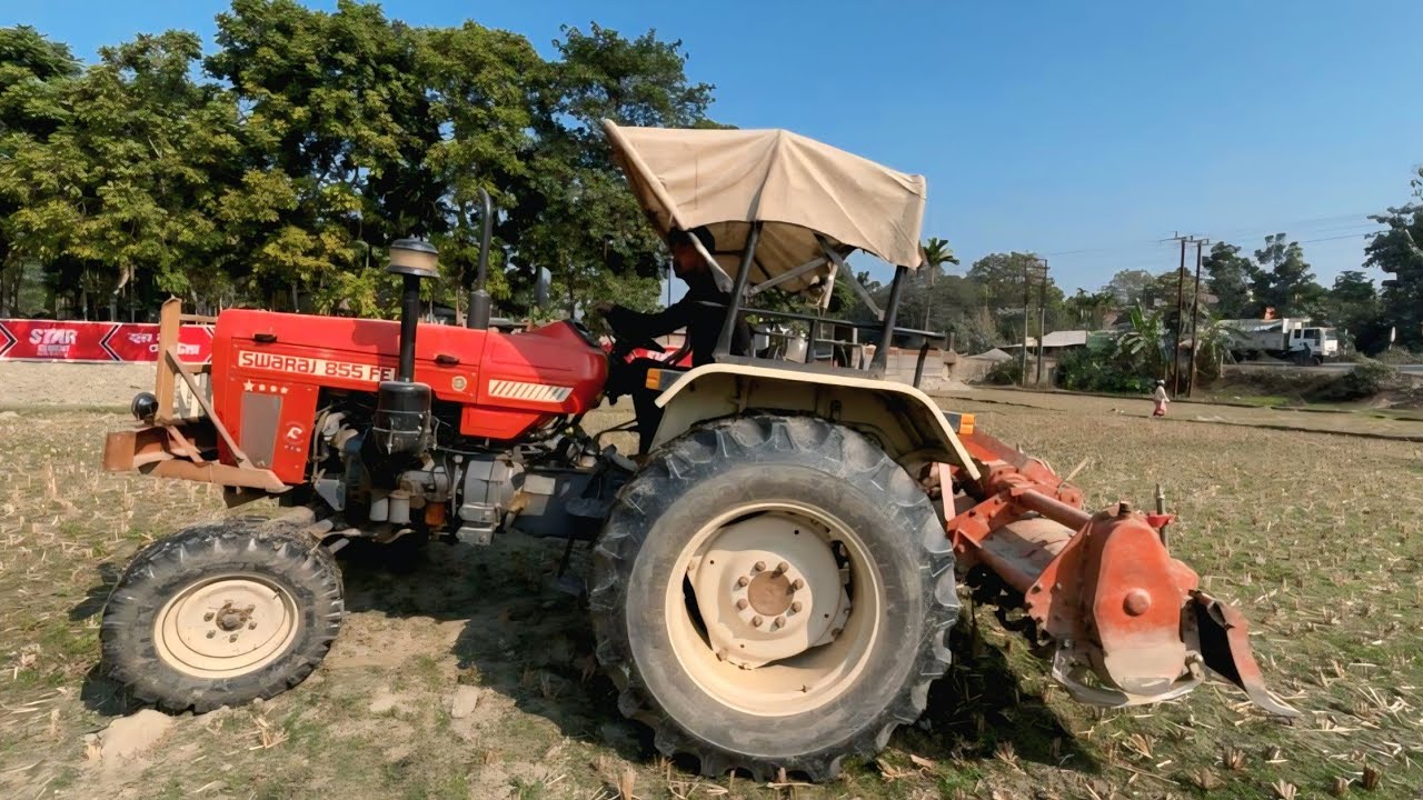2wd Tractor Swaraj 855 FE With Rotavator Working | Farming Video | Rafiktractorwala
