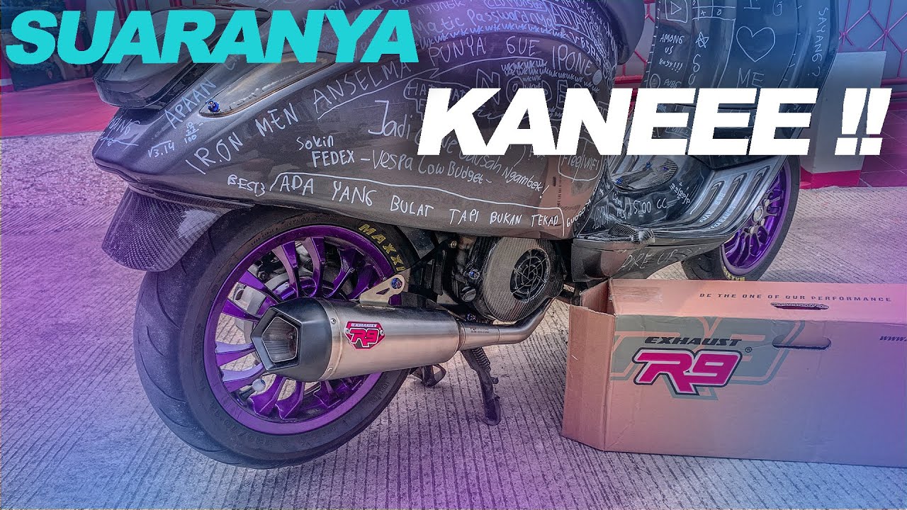 GANTI KNALPOT VESPA SPRINT PAKE R9 NEW ALPHA SERIES !!!!! + Test Sound