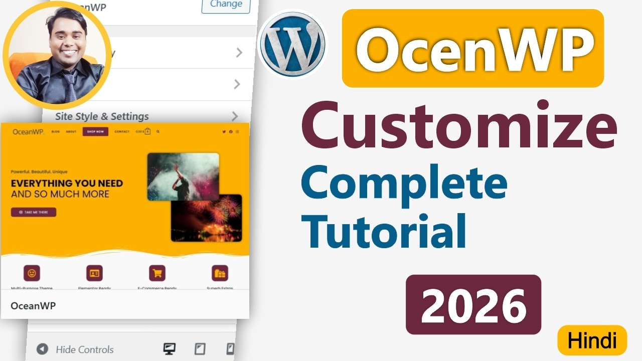 OceanWP Theme Full Customization Tutorial | Complete Website Design Settings 2026