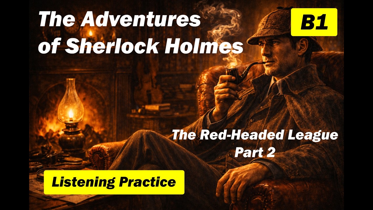 B1 English Listening Practice | The Red-Headed League (Part 2) - The Adventures of Sherlock Holmes