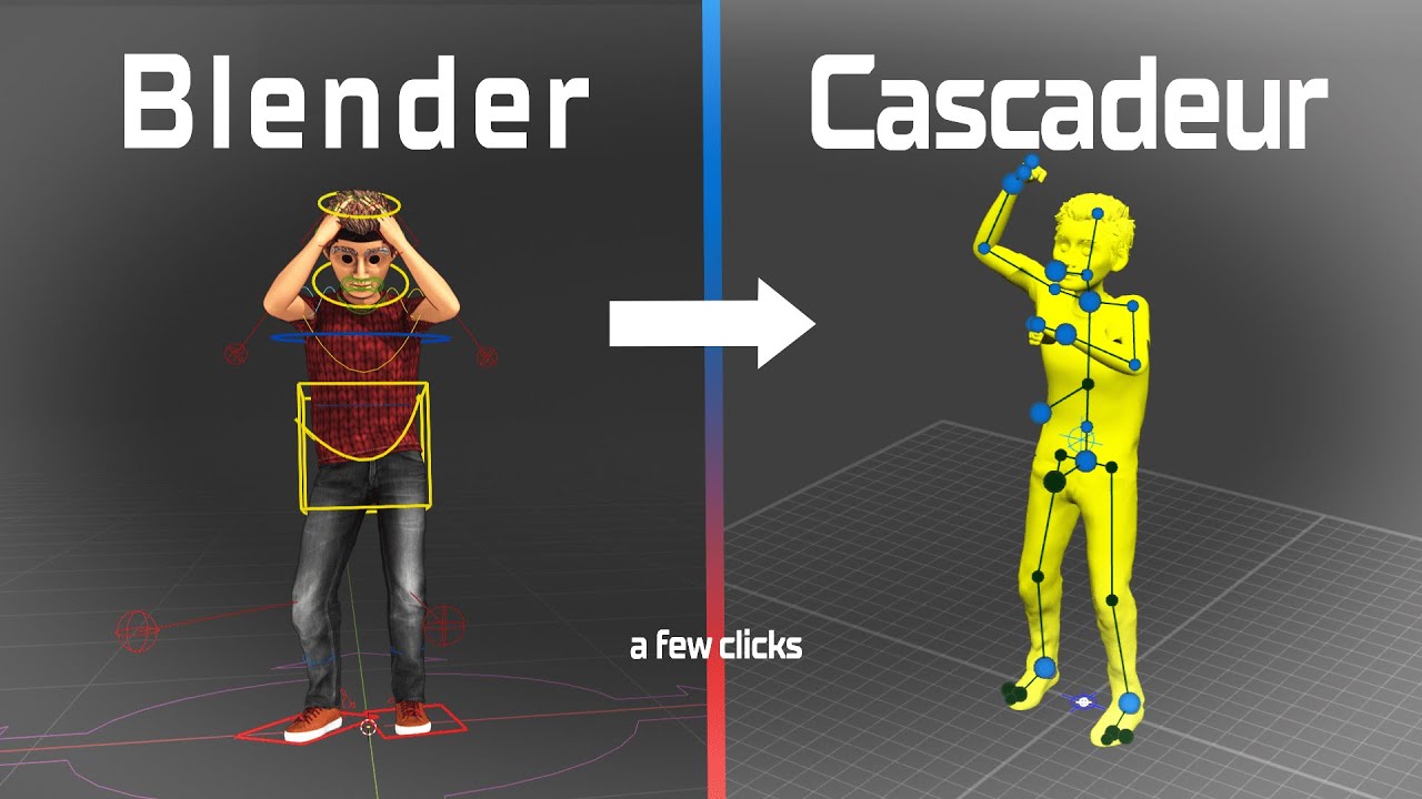 Blender (Rigify) to Cascadeur in a few clicks