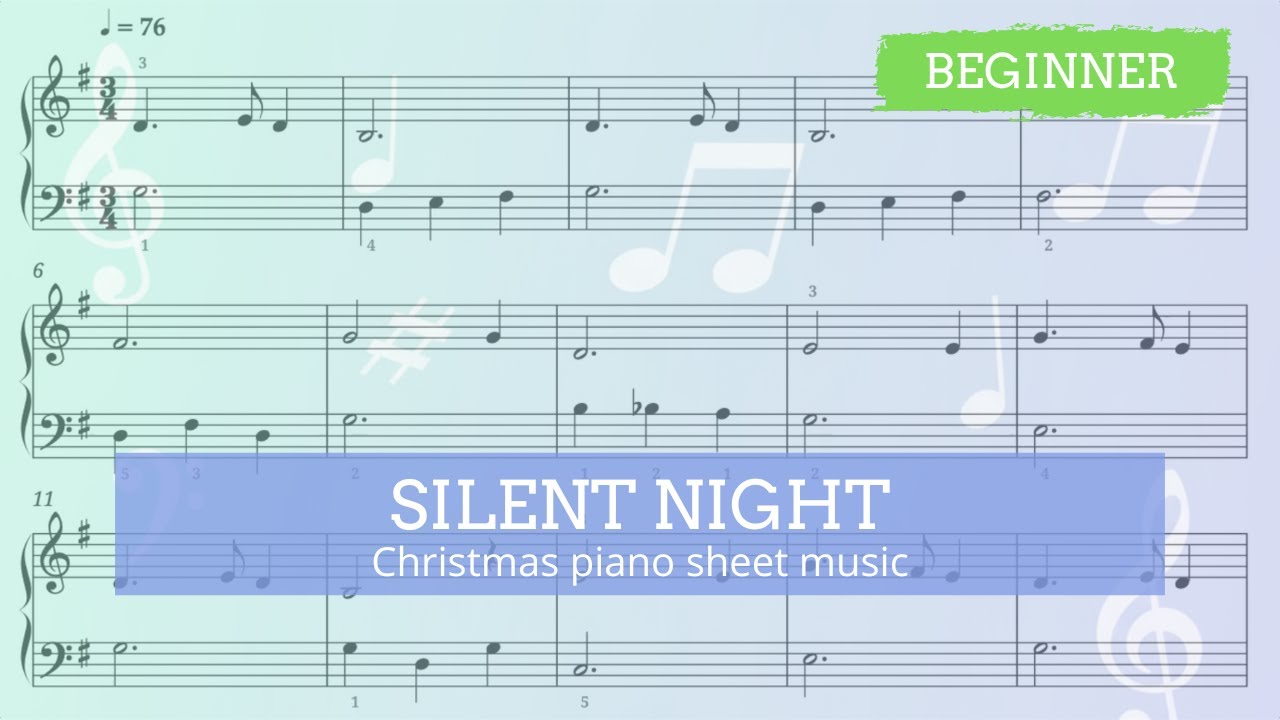 Want to Play SILENT NIGHT Easily? Try This Simplified Piano Sheet Music (Beginner)