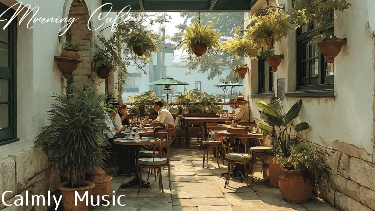 Soft jazz in a small garden cafe | Perfect jazz for work, study, and relaxation
