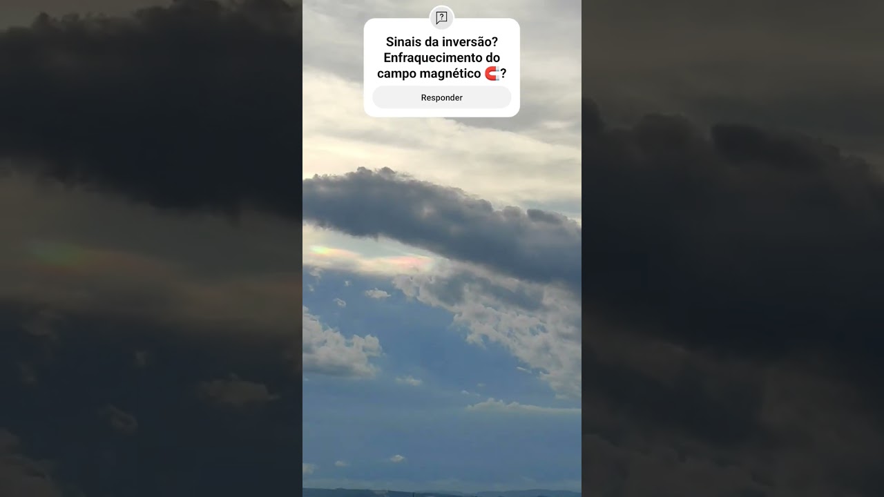 Nuvens coloridas, enfraquecimento do campo magnético, inversão 