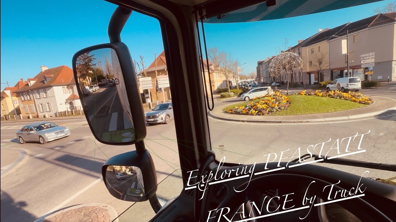 Exploring town of Pfastatt FRANCE by Truck