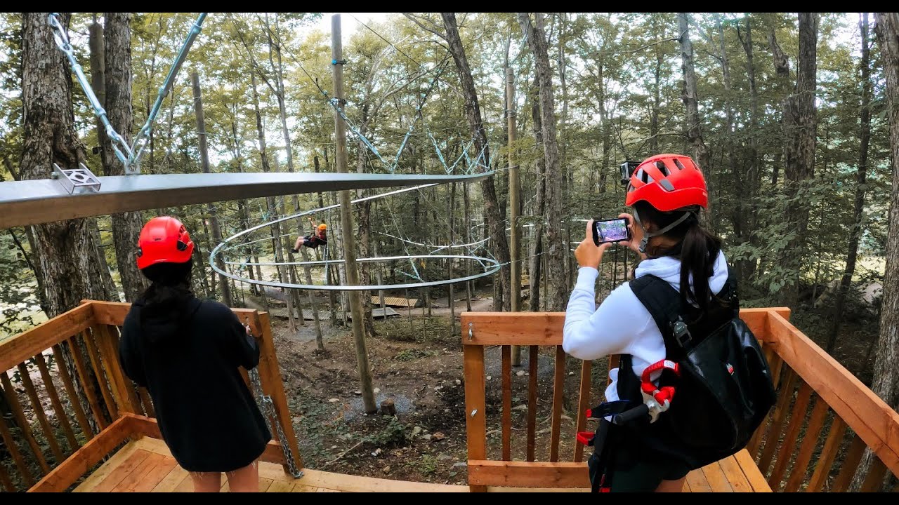 Mont Sutton - Tyrolienne à virages - GoPro - Roller Coaster Zipline