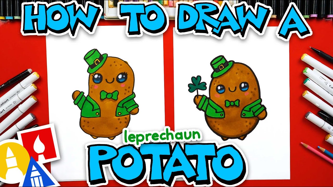 How To Draw A Funny Leprechaun Potato