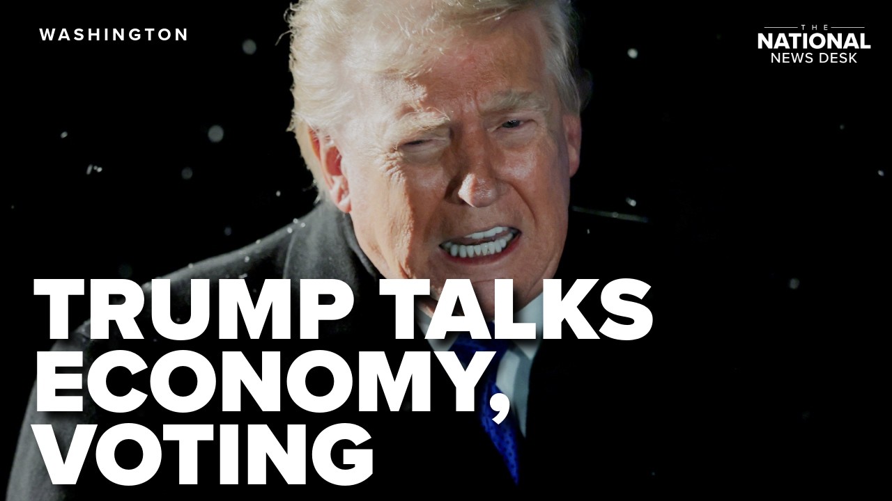 Trump talks MAJOR ISSUES: Economy & voting law as he departs the White House