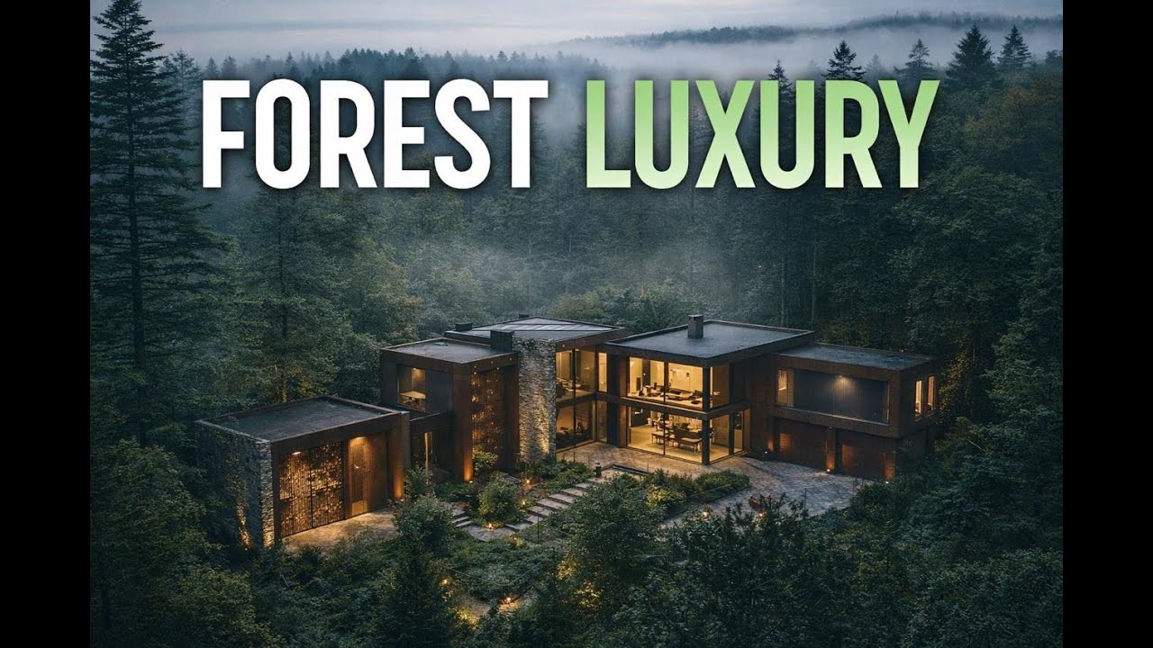 Ultra Luxury Forest Villa Tour | Stone, Wood & Corten Steel Design
