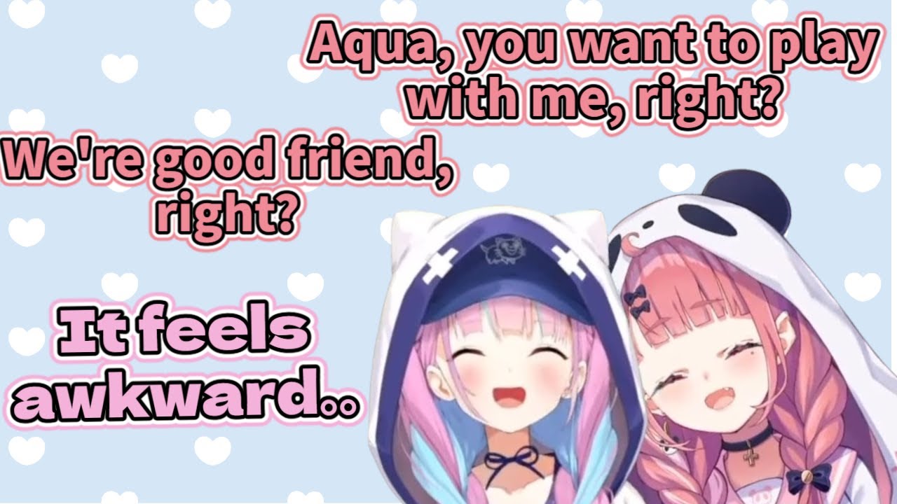 Cute interaction beetwen Introverted Minato Aqua and Sasaki Saku [Nijisanji/Hololive Clip]