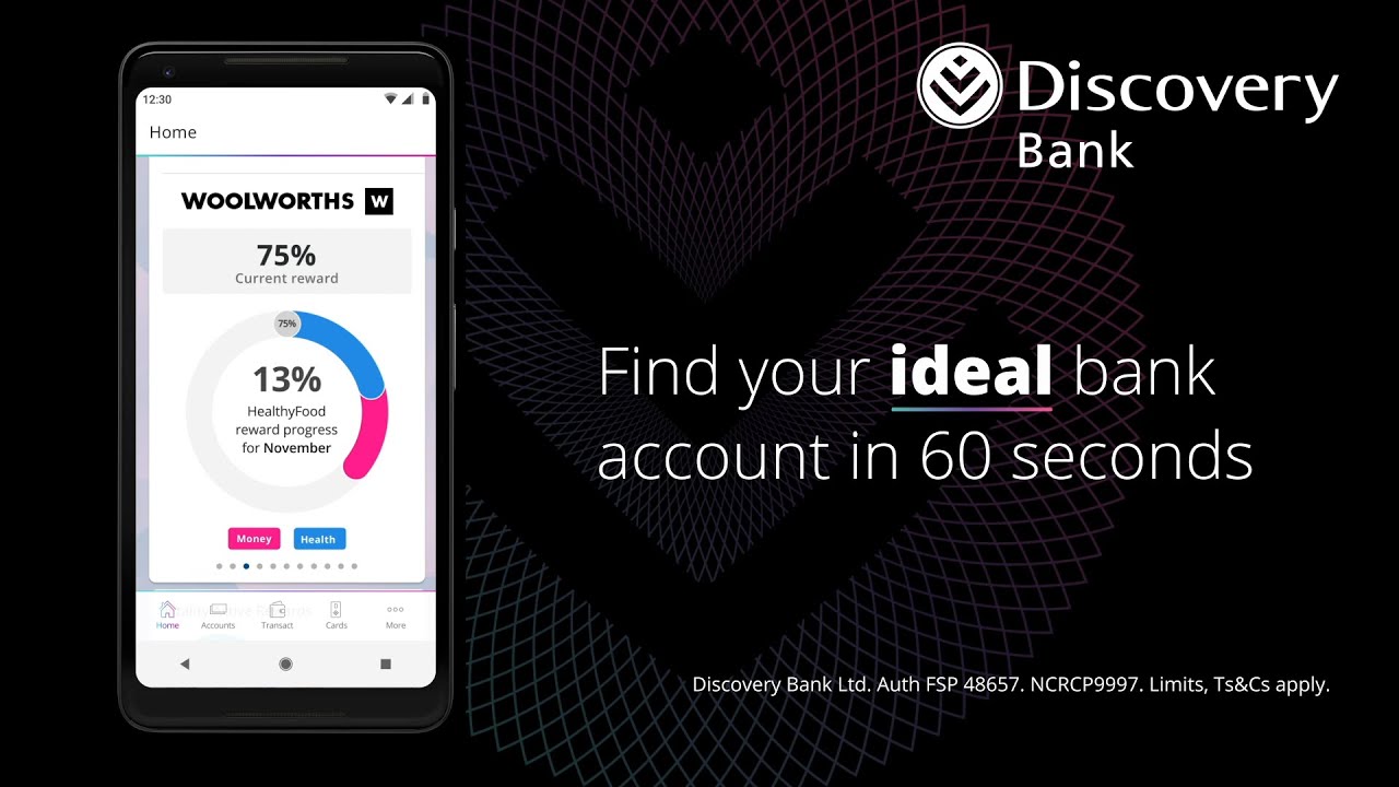 Join the bank by installing the Discovery Bank app