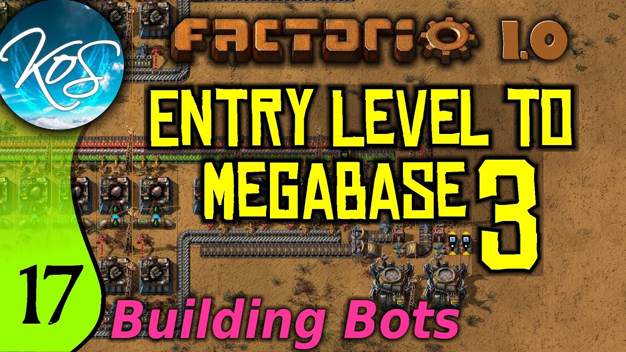 Factorio 1.0 Entry Level to Megabase 3, Ep 17: CONSTRUCTION BOTS & LOGISTICS BOTS - Guide, Tutorial
