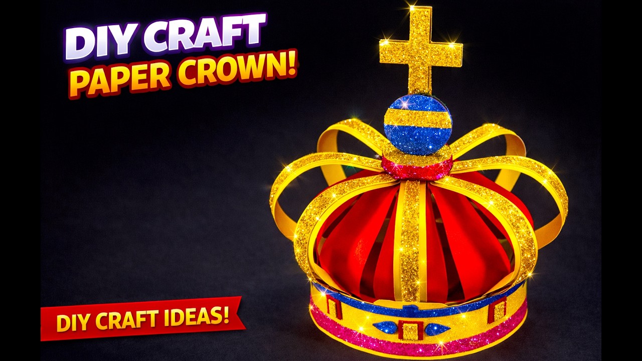 How to make a royal crown with paper for kids | crown for kings | paper crafts-2