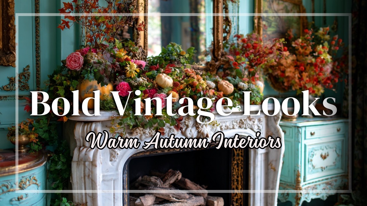 Fall 2025 Vintage Maximalist Interior Trends | Warm Autumn Colors & Eclectic Styling