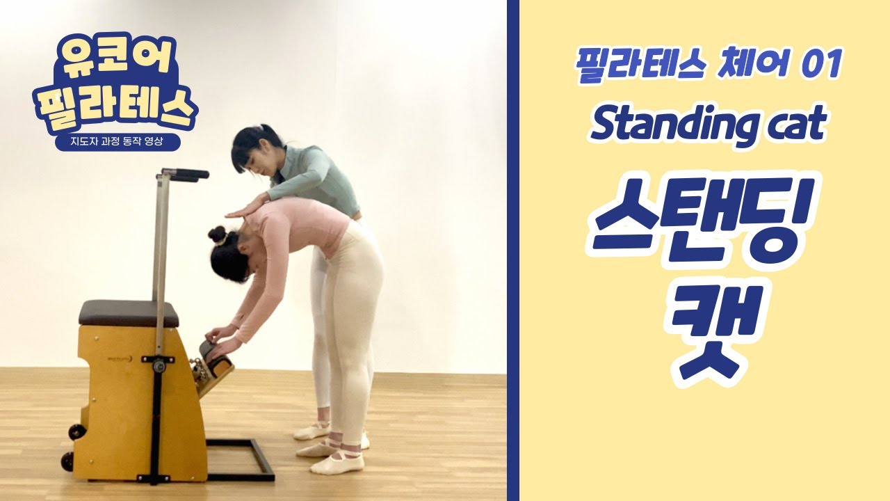 [기구필라테스 체어] 동작 01. Standing cat 티칭방법과 주의사항 ( 유코어 필라테스지도자과정 ) 체어 스탠딩캣 운동