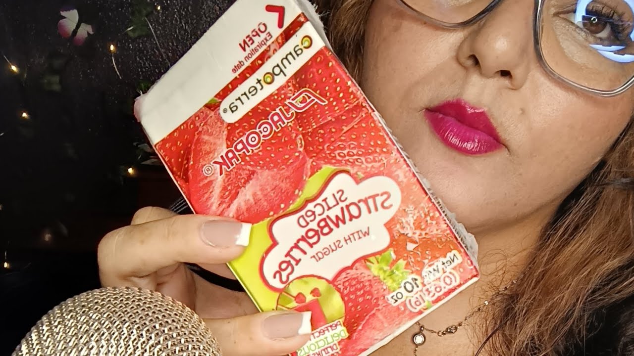 ASMR Comiendo Fresas con crema 🍓