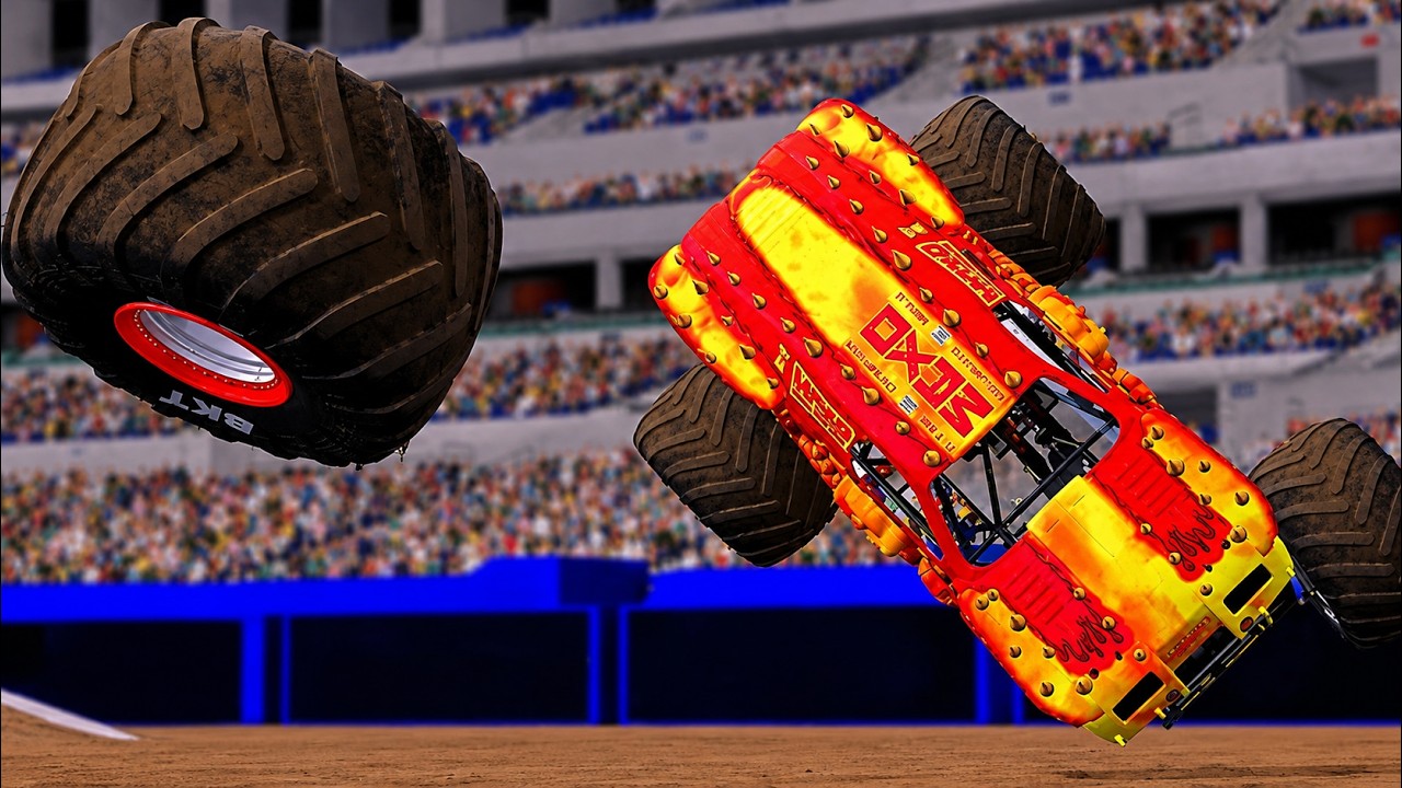 Broken Parts #15 BeamNG.Drive Monster Jam! #monsterjam #beamng #gravedigger