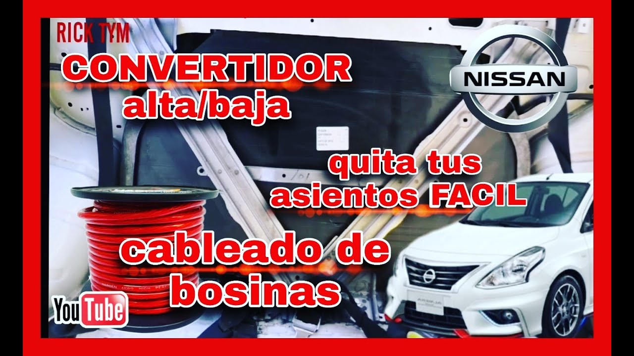 COMO CONECTAR AMPLIFICADOR, convertidor hi-low / NISSAN VERSA