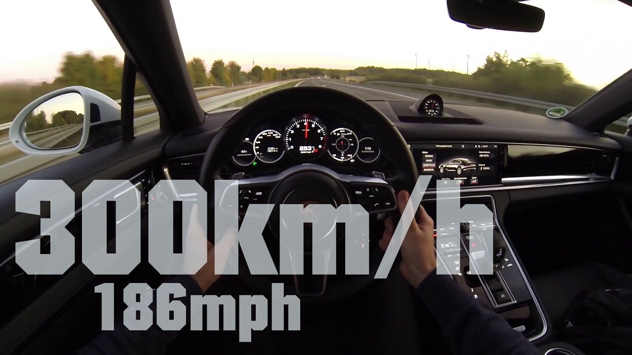 Porsche Panamera 4S Launch Control (german highway, no speedlimit)