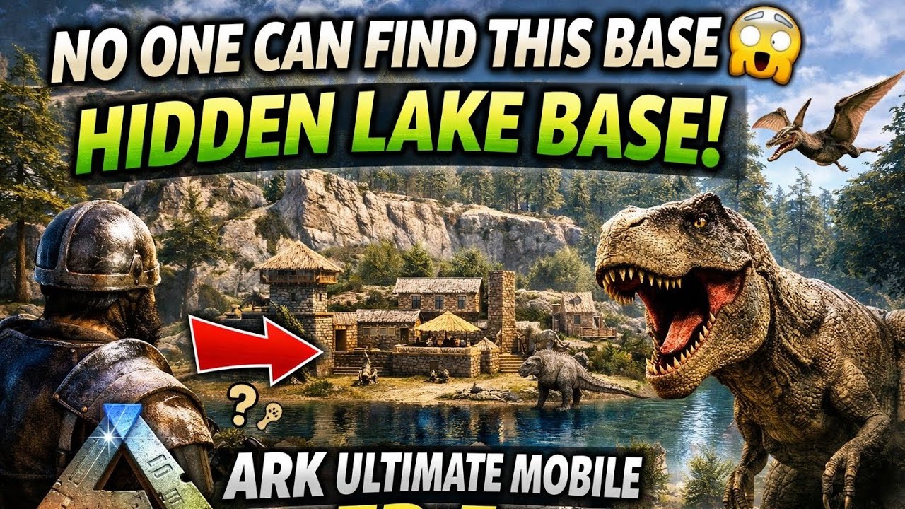 No One Can Find This Base 😳 | Hidden Lake Base | ARK Ultimate Mobile EP-5
