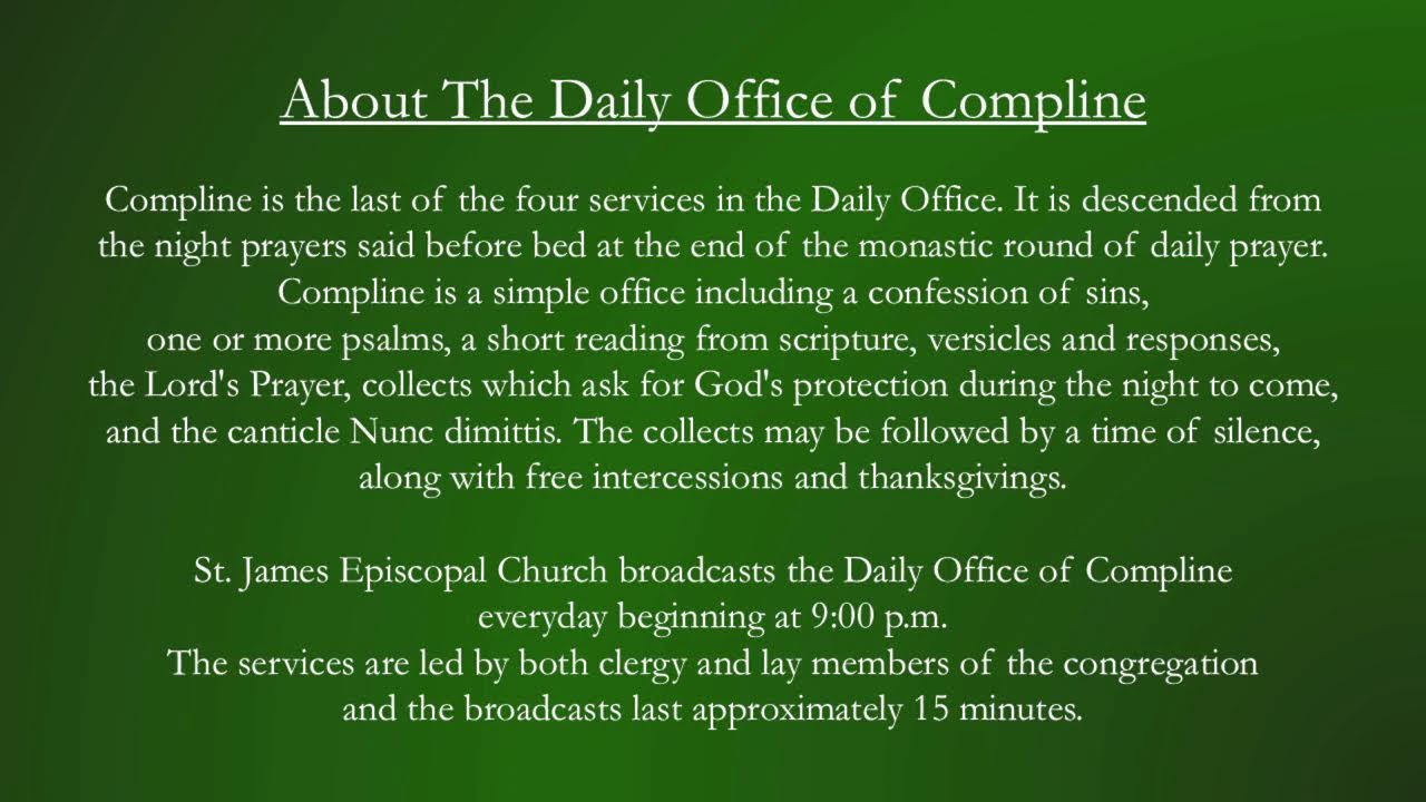 Angelus and Compline: The Last Sunday after the Epiphany | 2-15-26