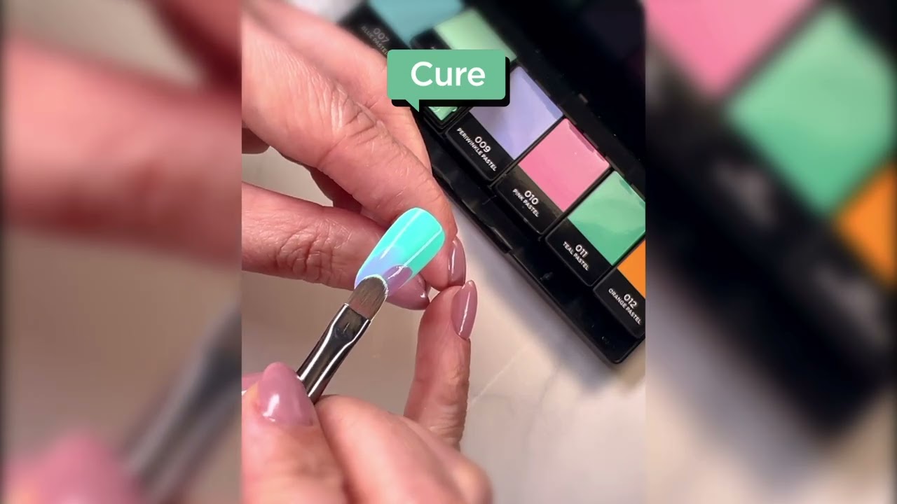 Gelish Cream Gel  - Nail Art With Pretty Pastels Palette 🤩