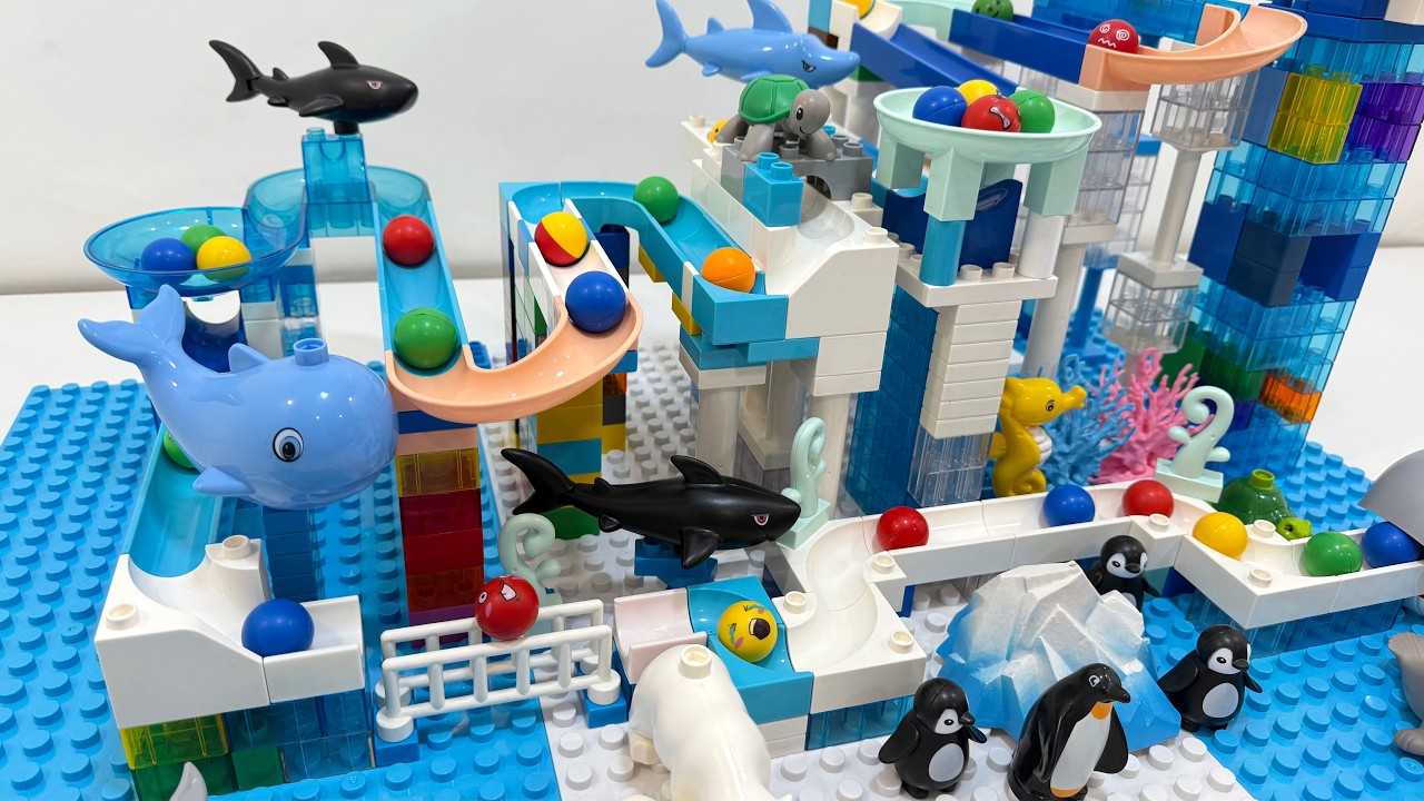 EPIC LEGO Duplo Arctic Marble Run! 😱 Shark & Whale Race You Can&rsquo;t Stop Watching! 🐋🦈 Compilation #13