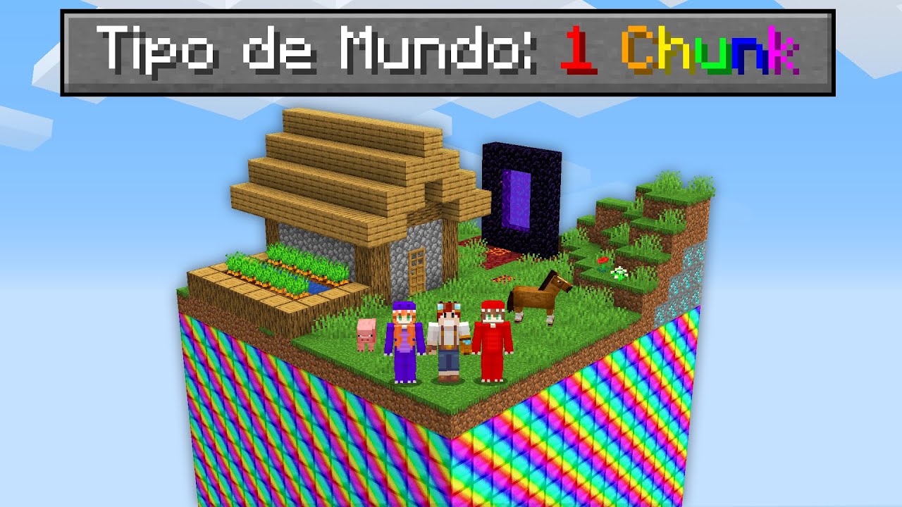 SOBREVIVENDO EM APENAS UMA CHUNK DE MINÉRIO SECRETO - Ft: @Apuhzeetus