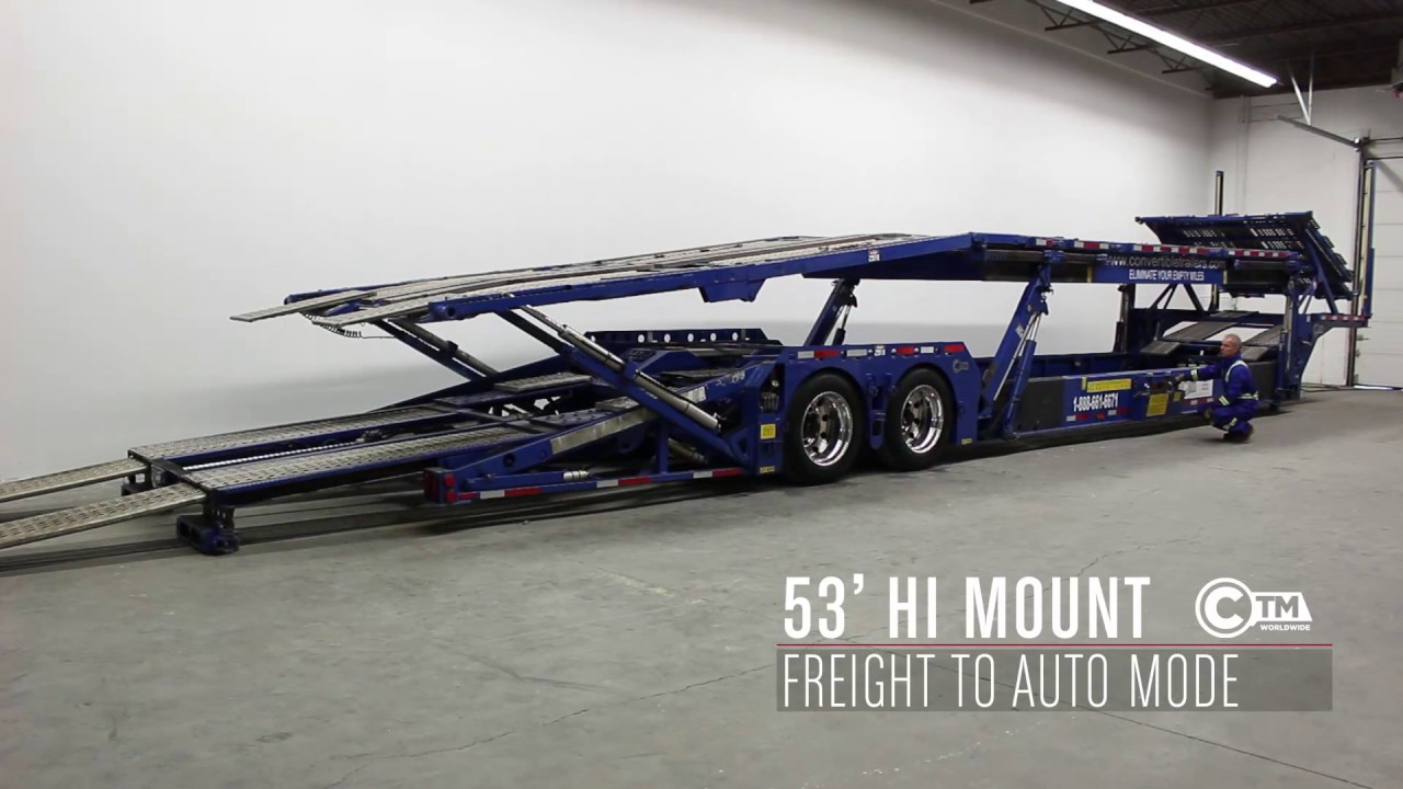 53' Hi Mount Convertible Trailer: Freight Mode to Auto Mode