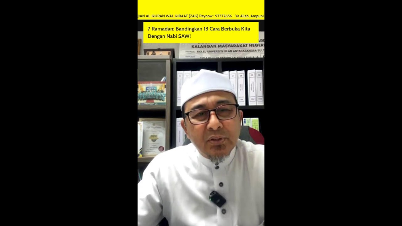 7 Ramadan: Bandingkan 13 Cara Berbuka Kita Dengan Nabi SAW! 📱