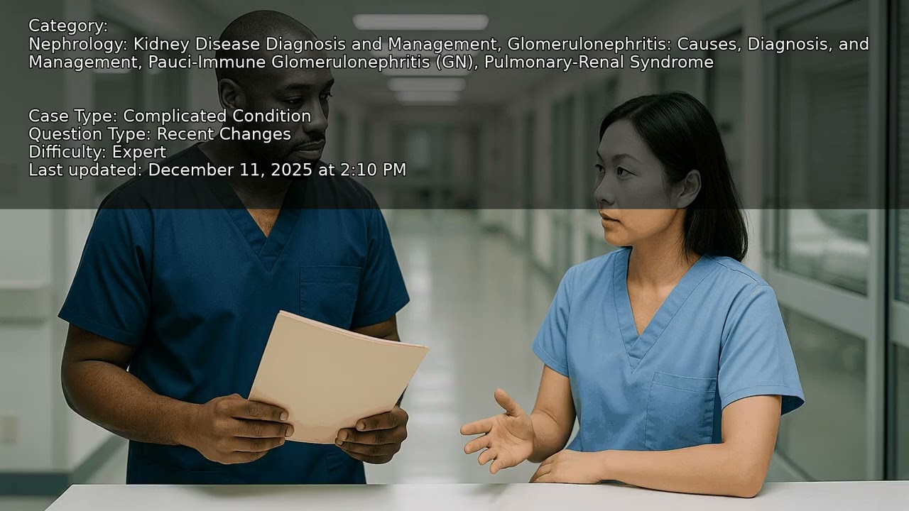 Pulmonary-Renal Syndrome, Pauci-Immune Glomerulonephritis (GN), Glomerulonephritis: Causes, Diagnosi