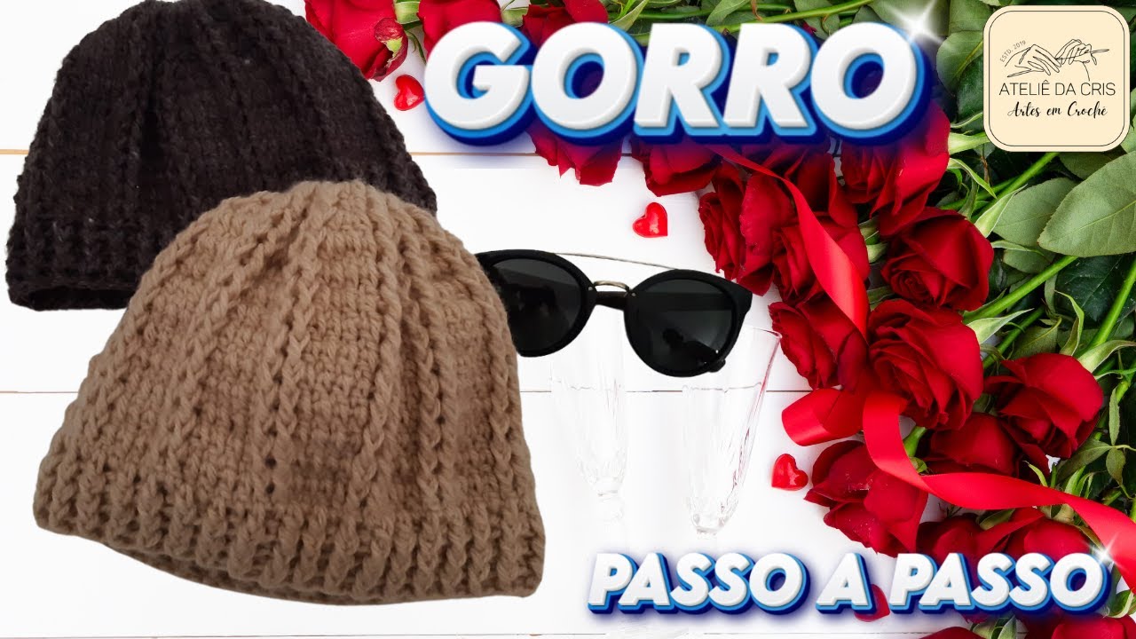✅ GORRO ADULTO - ESTILO   |   LINDO E FÁCIL - PASSO A PASSO