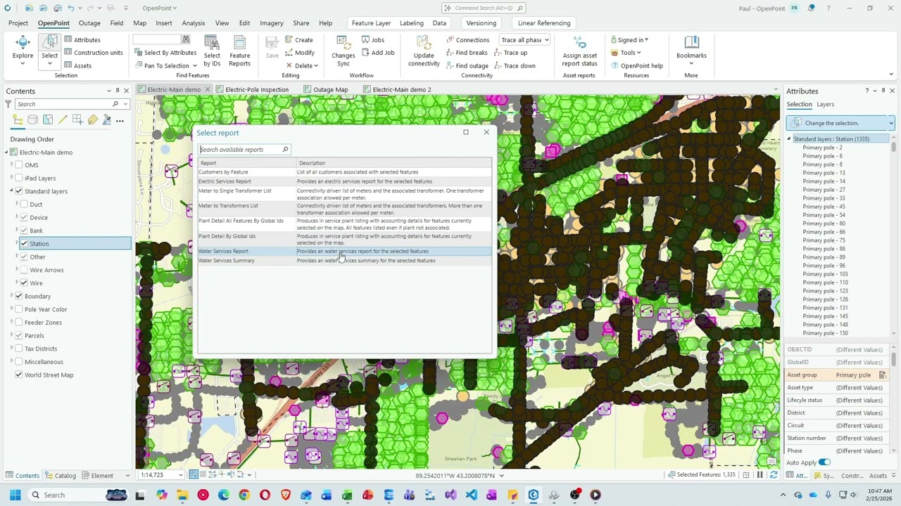 Plant Detail From Selected Map Features in OpenPoint Map