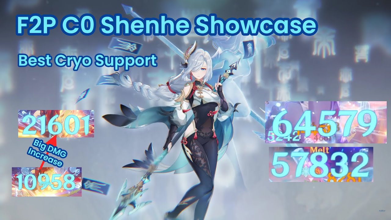 Best Cryo Support Shenhe | F2P C0 Shenhe Showcase and Build Guide | Genshin Impact
