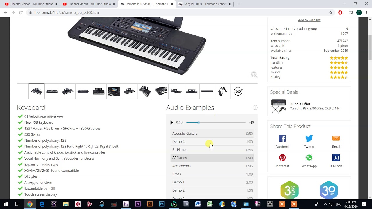 Yamaha PSR SX900 vs Korg PA1000 moje misljenje