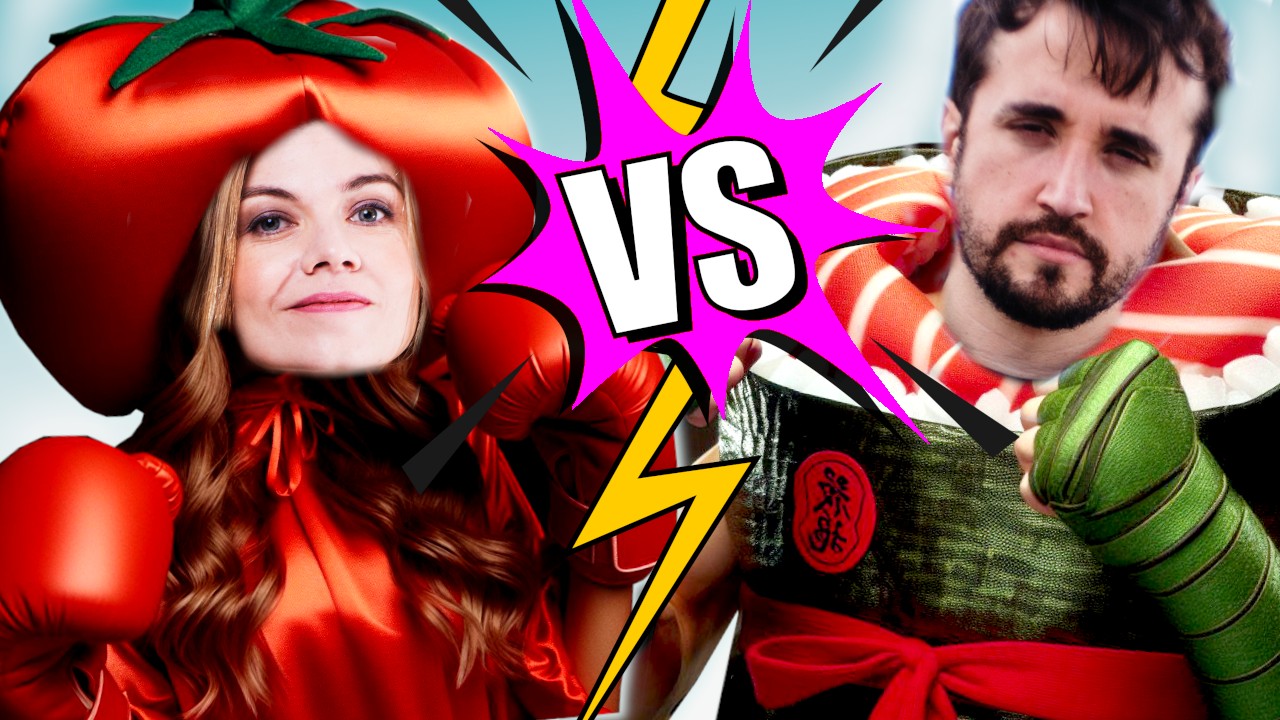 Nilce contra Leon num jogo de comida!