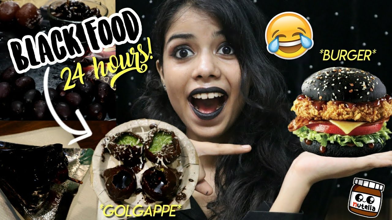 I only ate BLACK food for 24 HOURS!!