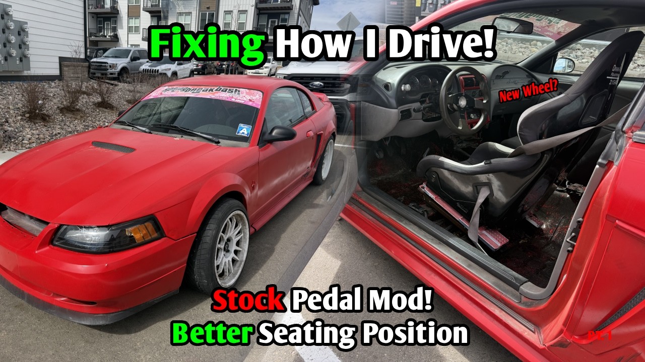 FIXING MY SEATING POSITION! CUSTOM PEDAL MOD! | PROJECT DRIFT STANG