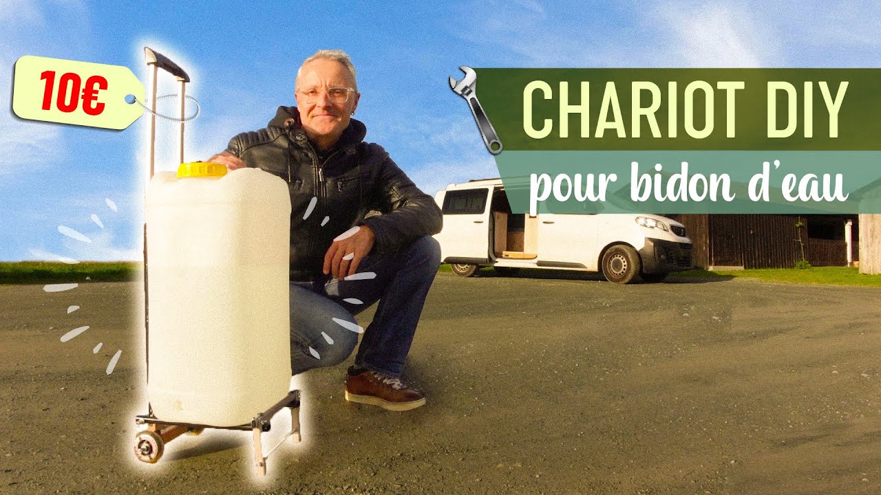 #68. Je fabrique un chariot DIY pour bidon d’eau à 10€ #vanaménagé
