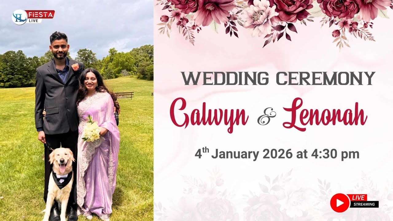 Wedding Ceremony Of GALWYN & LENORAH | Watch Live